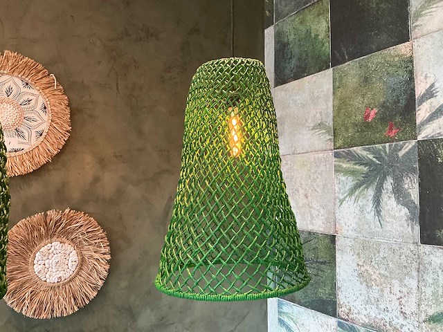 Hanglamp riet (3x) - afbeelding 4 van  5