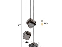 Hanglamp rock chromed getrapt - afbeelding 2 van  3