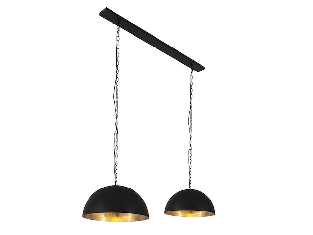 Hanglamp semicirkel steinhauer, 2556zw, zwart, goud, nieuw in doos - afbeelding 3 van  7