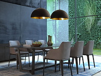 Hanglamp semicirkel steinhauer, 2556zw, zwart, goud, nieuw in doos - afbeelding 1 van  7