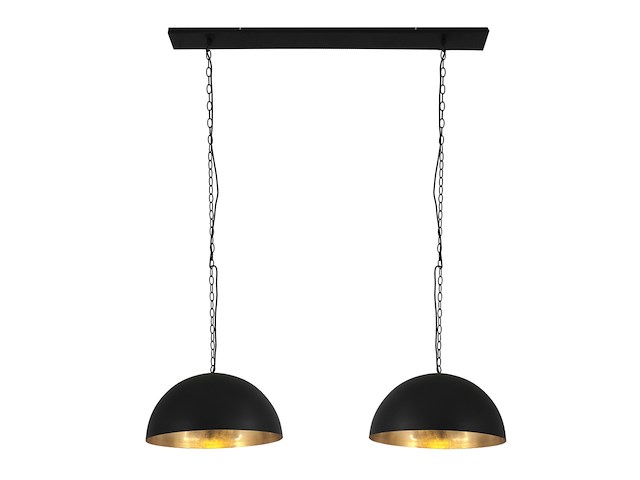 Hanglamp semicirkel steinhauer, 2556zw, zwart, goud, nieuw in doos - afbeelding 1 van  8