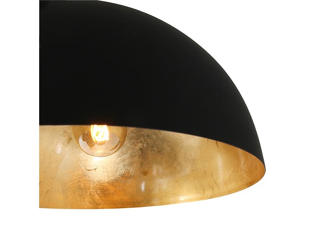 Hanglamp semicirkel steinhauer, 2556zw, zwart, goud, nieuw in doos - afbeelding 7 van  8