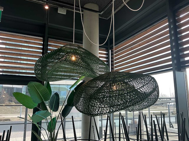 Hanglamp set riet - afbeelding 1 van  4