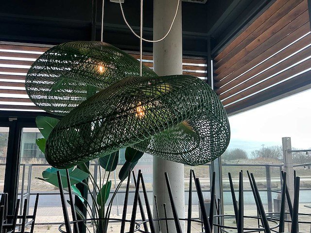 Hanglamp set riet - afbeelding 2 van  4