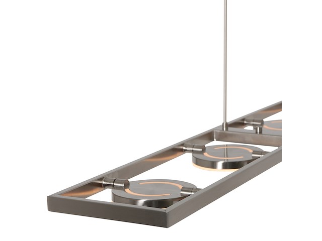 Hanglamp soleil staal steinhauer, 3516st, staal, grijs, wit, bouwjaar 2025, nieuw in doos - afbeelding 4 van  10