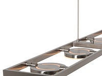 Hanglamp soleil staal steinhauer, 3516st, staal, grijs, wit, bouwjaar 2025, nieuw in doos - afbeelding 4 van  10