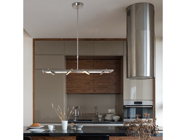 Hanglamp soleil staal steinhauer, 3516st, staal, grijs, wit, bouwjaar 2025, nieuw in doos - afbeelding 3 van  10