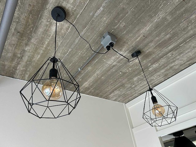 Hanglamp staaldraad (4x) - afbeelding 1 van  3