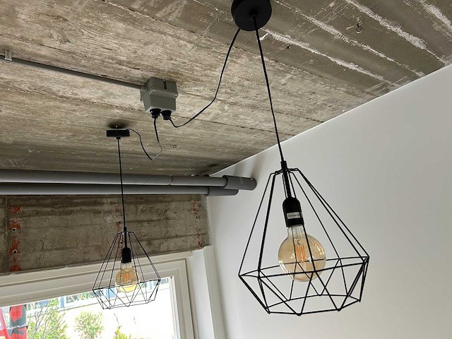 Hanglamp staaldraad (4x) - afbeelding 2 van  3