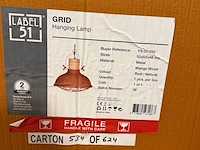 Hanglamp trend living, grid, metal