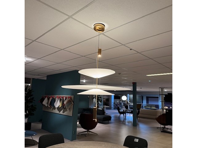 Hanglamp vibia, flamingo, wit/goud - afbeelding 1 van  4