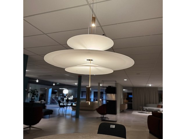 Hanglamp vibia, flamingo, wit/goud - afbeelding 3 van  4