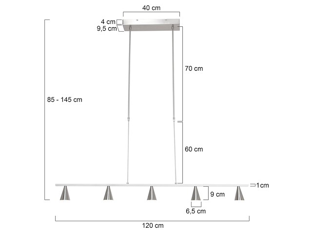 Hanglamp vortex steinhauer, 3066st, staal, nieuw in doos - afbeelding 4 van  7