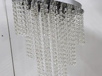 Hanglamp/kroonluchter met transparant kralenkettingen - afbeelding 2 van  3