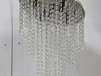 Hanglamp/kroonluchter met transparant kralenkettingen - afbeelding 1 van  2