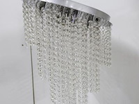 Hanglamp/kroonluchter met transparant kralenkettingen - afbeelding 2 van  2