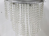 Hanglamp/kroonluchter met transparant kralenkettingen - afbeelding 2 van  2