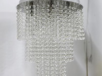 Hanglamp/kroonluchter met transparant kralenkettingen - afbeelding 2 van  3