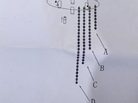 Hanglamp/kroonluchter met transparant kralenkettingen - afbeelding 3 van  3