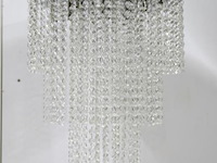 Hanglamp/kroonluchter met transparant kralenkettingen - afbeelding 1 van  3