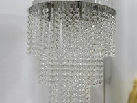 Hanglamp/kroonluchter met transparant kralenkettingen - afbeelding 2 van  3