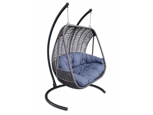 Hangstoel, heco, donker/taupe, blauw antraciet - afbeelding 2 van  3
