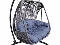 Hangstoel, heco, donker/taupe, blauw antraciet - afbeelding 2 van  3