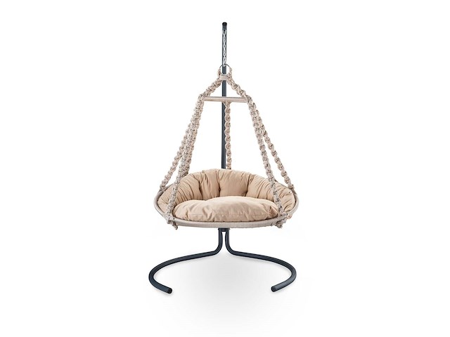 Hangstoel, jobini, desert beige, wit - afbeelding 1 van  3