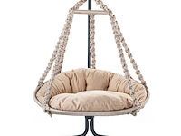 Hangstoel, jobini, desert beige, wit - afbeelding 1 van  3