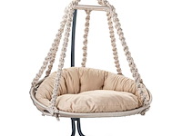Hangstoel, jobini, desert beige, wit - afbeelding 2 van  3