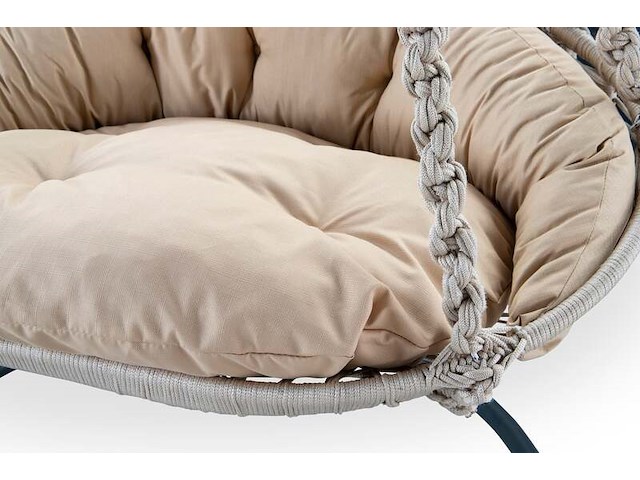 Hangstoel, jobini, desert beige, wit - afbeelding 3 van  3