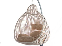 Hangstoel, kundir, wit, beige - afbeelding 2 van  3