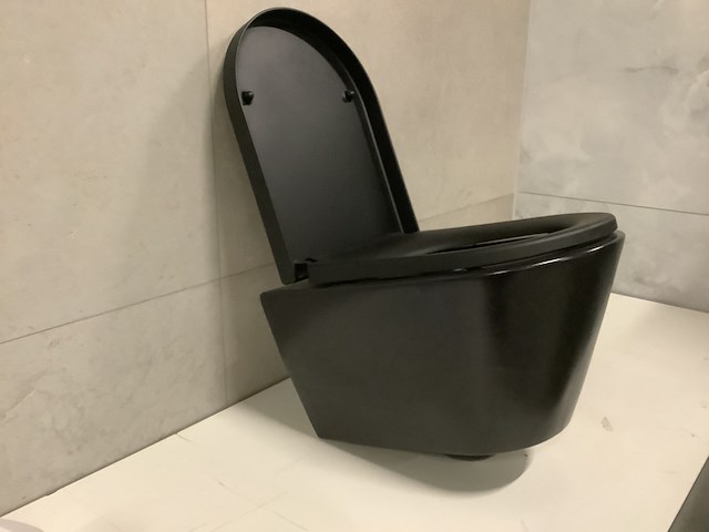 Hangtoilet incl. softclose zitting, antraciet - afbeelding 3 van  3