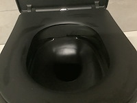 Hangtoilet incl. softclose zitting, mat zwart - afbeelding 2 van  4