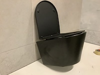 Hangtoilet incl. softclose zitting, mat zwart - afbeelding 3 van  4