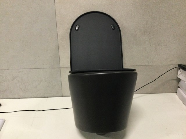 Hangtoilet incl. softclose zitting, mat zwart - afbeelding 1 van  4