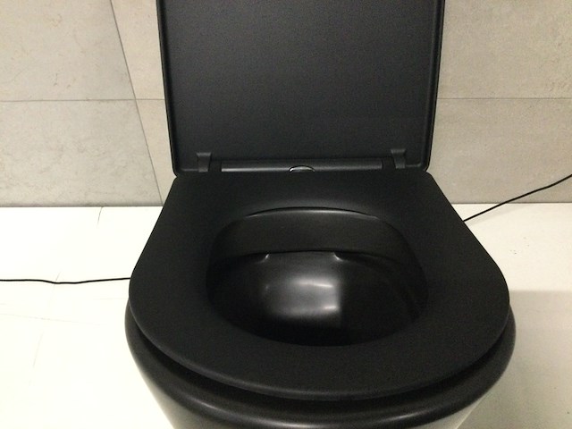 Hangtoilet incl. softclose zitting, mat zwart - afbeelding 2 van  4