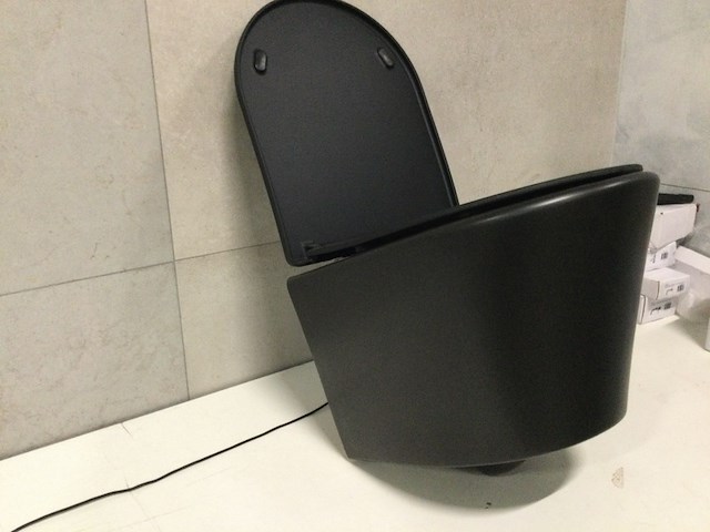 Hangtoilet incl. softclose zitting, mat zwart - afbeelding 3 van  4