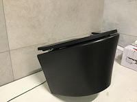 Hangtoilet incl. softclose zitting, mat zwart - afbeelding 4 van  4
