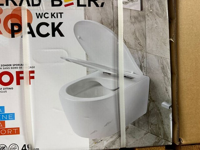 Hangtoilet incl. zitting, belrad belr, propack, wit - afbeelding 8 van  8