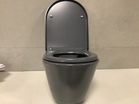 Hangtoilet incl. zitting, mat grijs - afbeelding 1 van  4