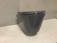 Hangtoilet incl. zitting, mat grijs - afbeelding 3 van  4