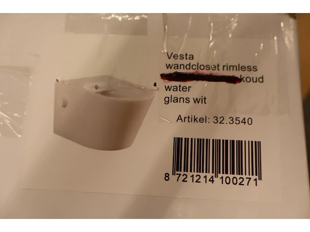 Hangtoilet met bidetvoorbereiding wiesbaden, vesta, wit - afbeelding 2 van  9