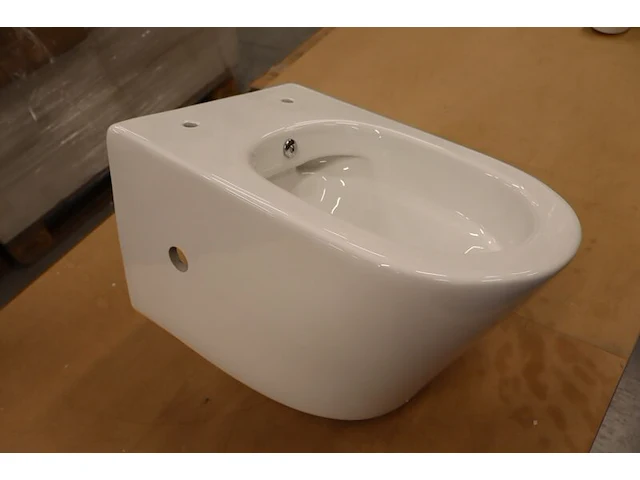 Hangtoilet met bidetvoorbereiding wiesbaden, vesta, wit - afbeelding 3 van  9