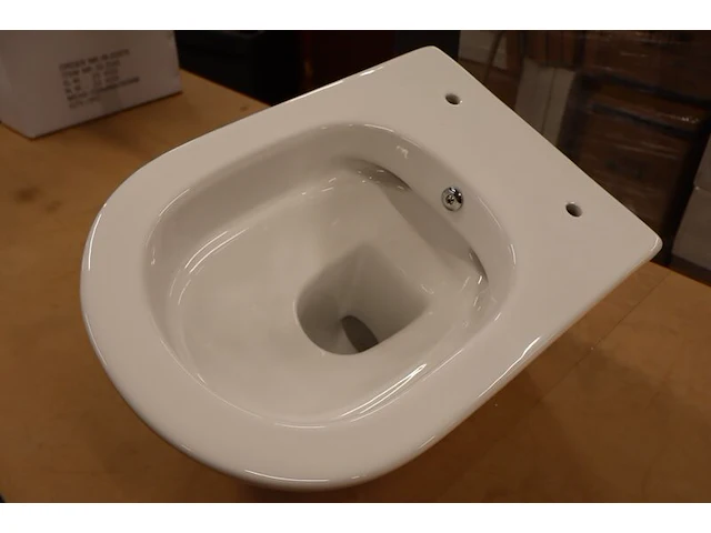 Hangtoilet met bidetvoorbereiding wiesbaden, vesta, wit - afbeelding 4 van  9