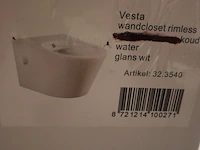 Hangtoilet met bidetvoorbereiding wiesbaden, vesta, wit - afbeelding 5 van  12