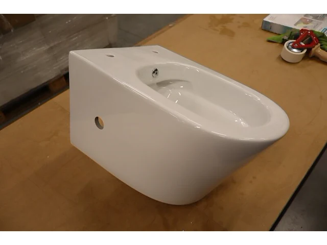 Hangtoilet met bidetvoorbereiding wiesbaden, vesta, wit - afbeelding 7 van  12