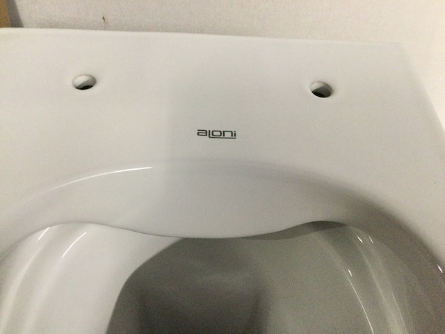 Hangtoilet met toiletzitting zonder spoelrand, aloni, tornado, wit - afbeelding 3 van  4