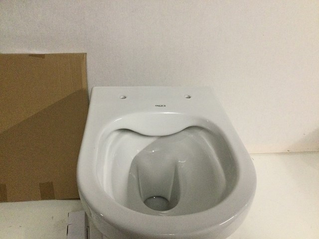 Hangtoilet met toiletzitting zonder spoelrand, aloni, tornado, wit - afbeelding 2 van  4