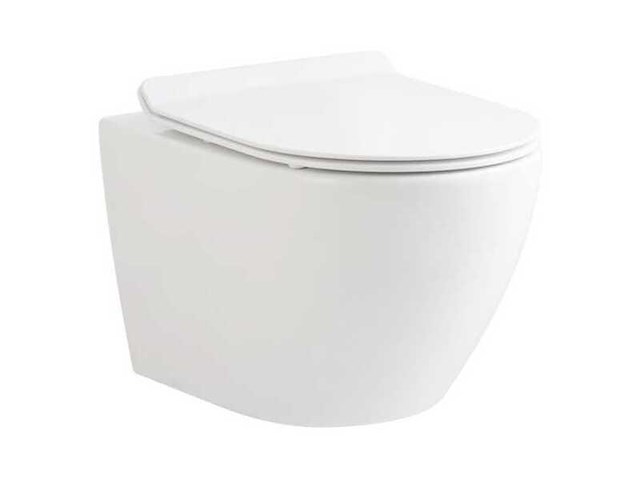 Hangtoilet | randloos, aloni, eco5514.01, wit glanzend, inclusief softclose duroplast zitting - afbeelding 1 van  3